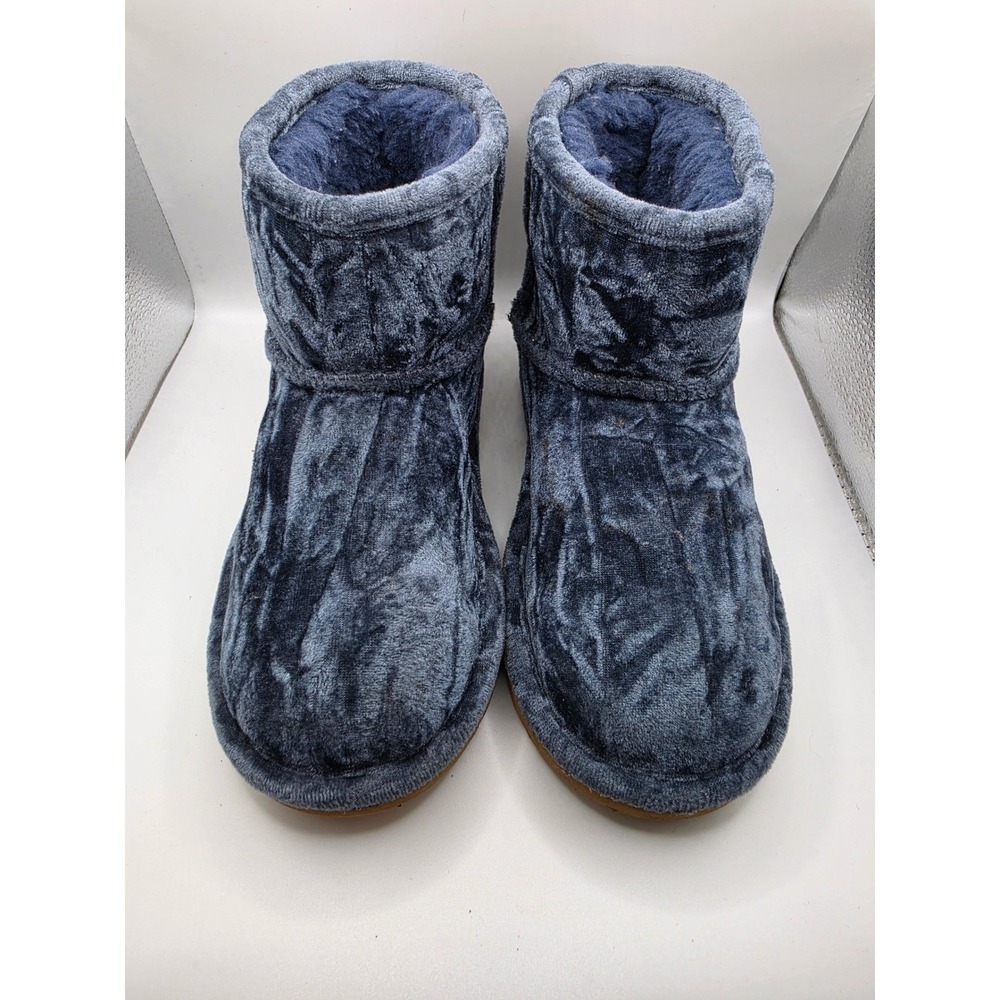 UGG Classic Mini Blue Crushed Velvet Boots Kids Size 13